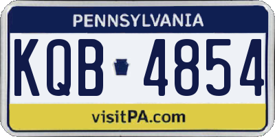 PA license plate KQB4854