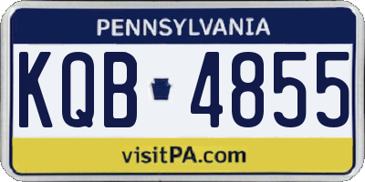 PA license plate KQB4855