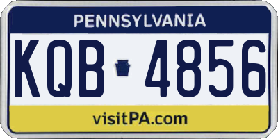 PA license plate KQB4856