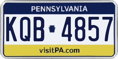 PA license plate KQB4857