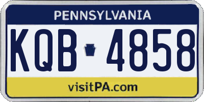 PA license plate KQB4858
