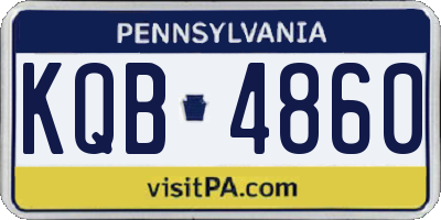 PA license plate KQB4860