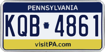 PA license plate KQB4861