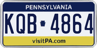 PA license plate KQB4864