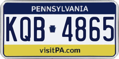 PA license plate KQB4865