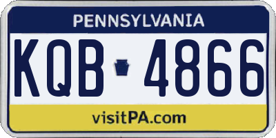 PA license plate KQB4866