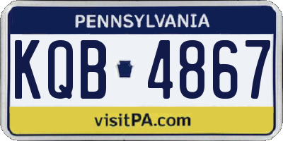 PA license plate KQB4867