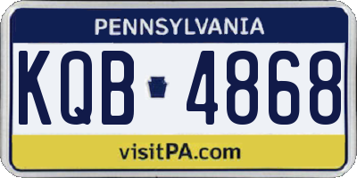 PA license plate KQB4868