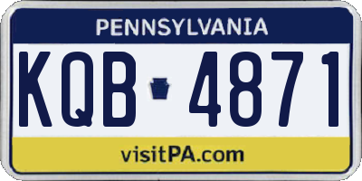 PA license plate KQB4871