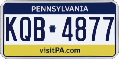 PA license plate KQB4877