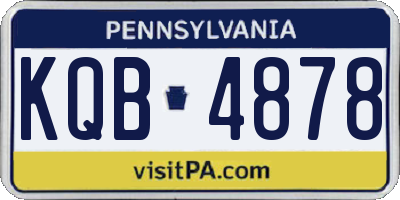 PA license plate KQB4878