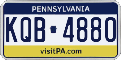 PA license plate KQB4880