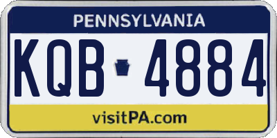 PA license plate KQB4884