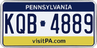 PA license plate KQB4889