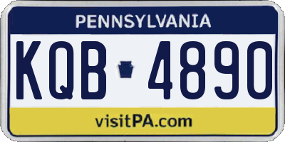PA license plate KQB4890