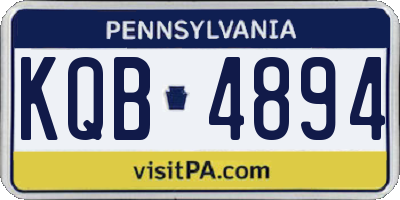 PA license plate KQB4894