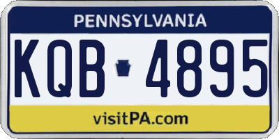 PA license plate KQB4895