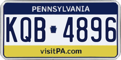 PA license plate KQB4896