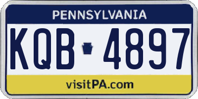 PA license plate KQB4897