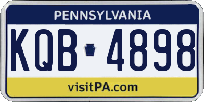 PA license plate KQB4898