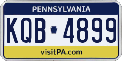 PA license plate KQB4899