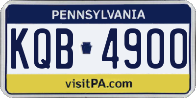 PA license plate KQB4900