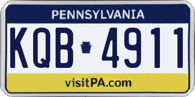 PA license plate KQB4911