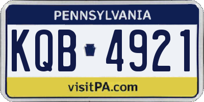 PA license plate KQB4921
