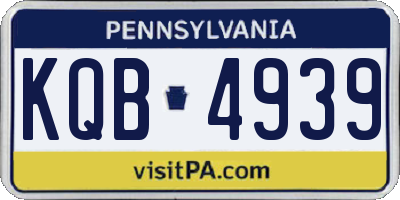 PA license plate KQB4939
