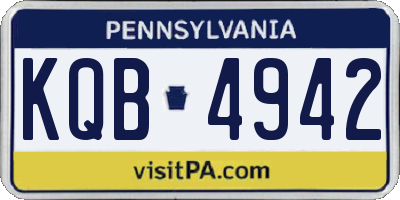 PA license plate KQB4942
