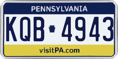 PA license plate KQB4943