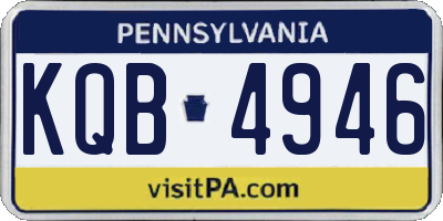 PA license plate KQB4946