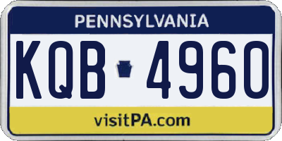 PA license plate KQB4960