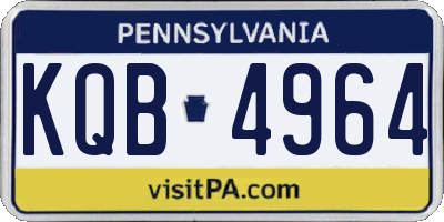 PA license plate KQB4964