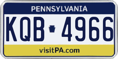 PA license plate KQB4966