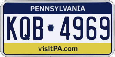 PA license plate KQB4969