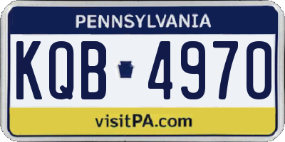 PA license plate KQB4970