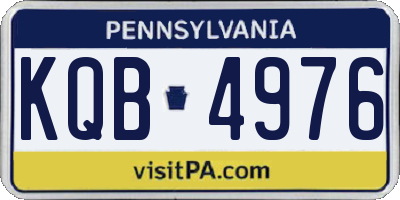 PA license plate KQB4976