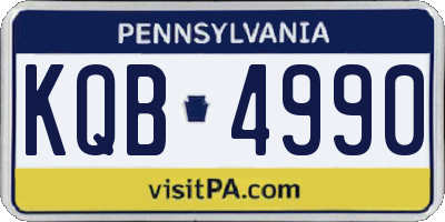 PA license plate KQB4990