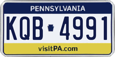 PA license plate KQB4991
