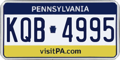 PA license plate KQB4995