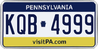 PA license plate KQB4999