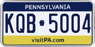 PA license plate KQB5004