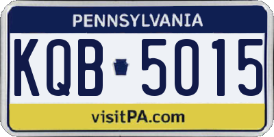 PA license plate KQB5015