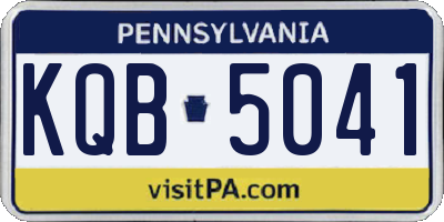 PA license plate KQB5041