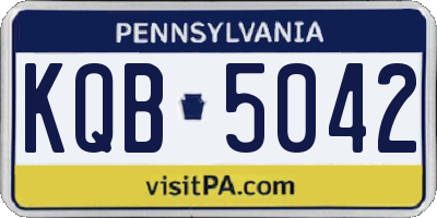 PA license plate KQB5042