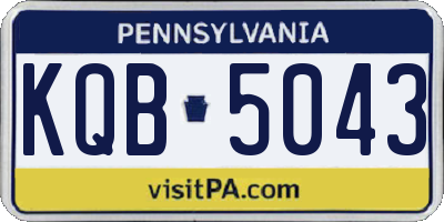 PA license plate KQB5043