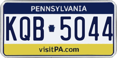 PA license plate KQB5044