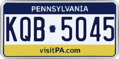 PA license plate KQB5045