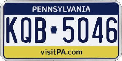 PA license plate KQB5046